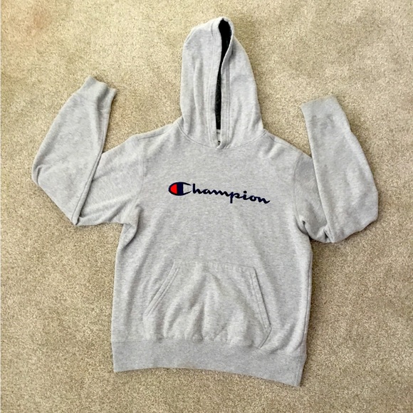 Champion Other - Unisex Gray Champion Hoodie for Kids